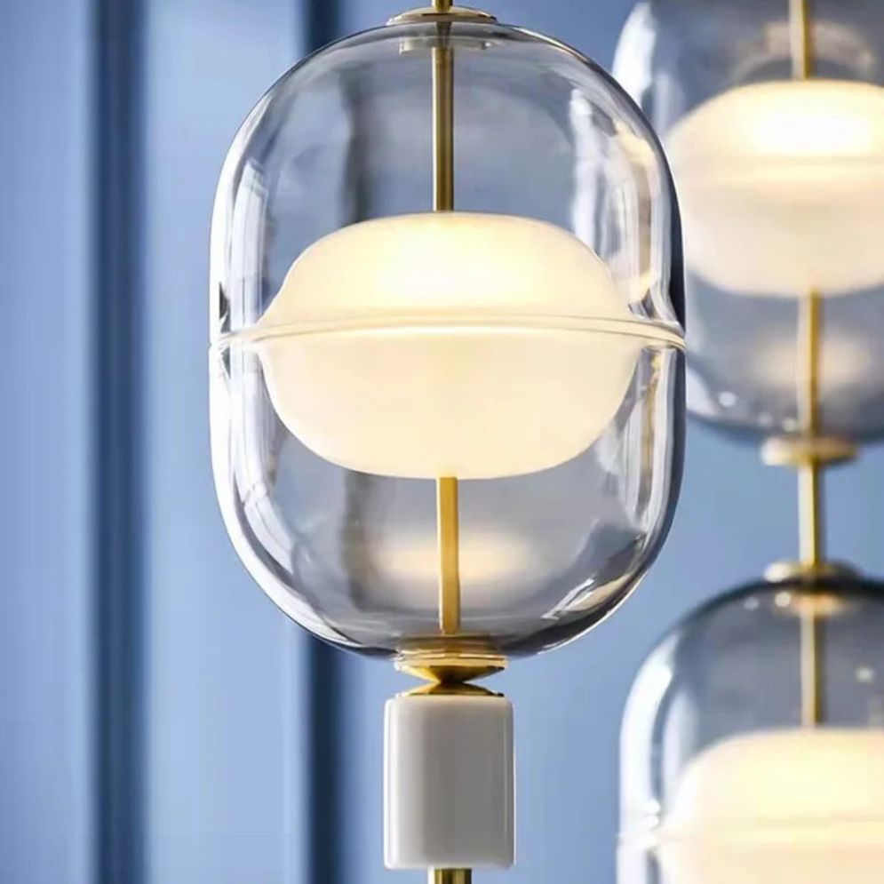 Suspension Nordique Moderne LED Boule Verre Salle à Manger - Lumiine