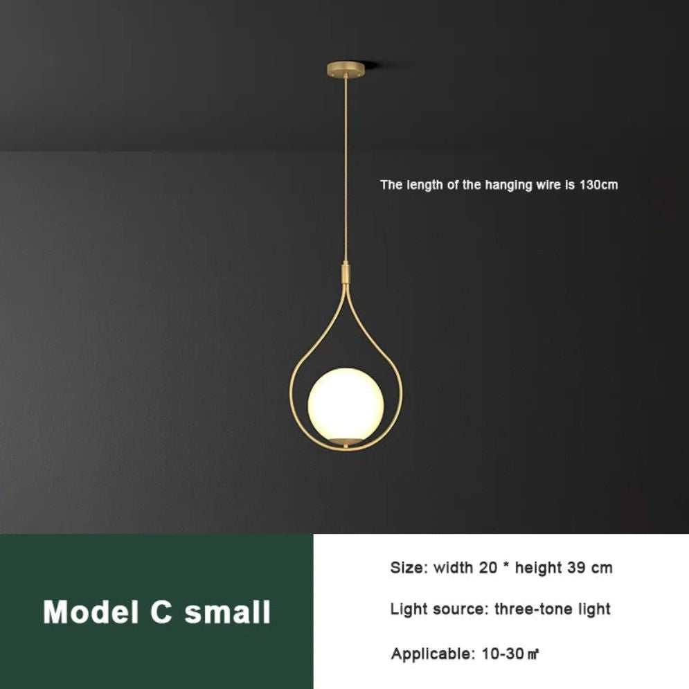 Suspension Nordique Moderne Led Chambre Tête de Lit - Lumiine