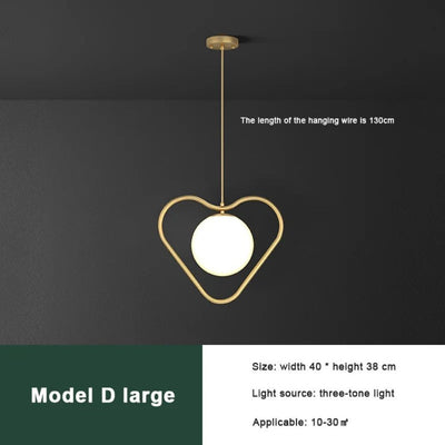 Suspension Nordique Moderne Led Chambre Tête de Lit