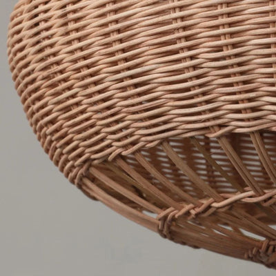 Suspension Rétro en Rotin Tissé pour Décoration Intérieure - Lumiine