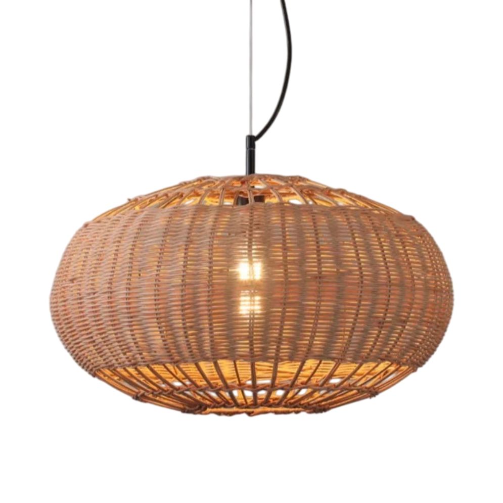Suspension Rétro en Rotin Tissé pour Décoration Intérieure - Lumiine