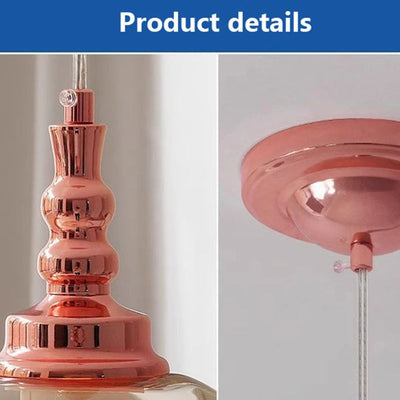 Suspension Rétro LED en Verre Style Cognac - Lumiine