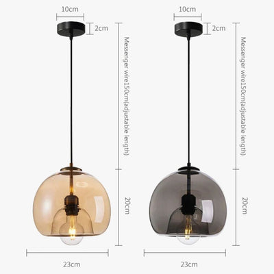 Suspension Salon en Verre Fumé Cosy