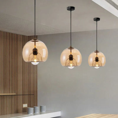 Suspension Salon en Verre Fumé Cosy