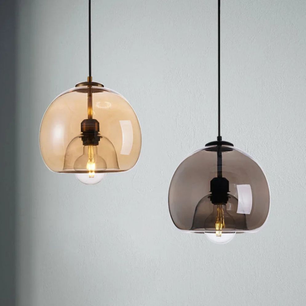 Suspension Salon en Verre Fumé Cosy