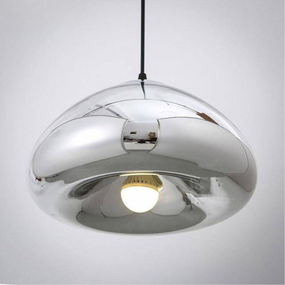 Suspension Sphérique Chromé et en Verre - Lumiine