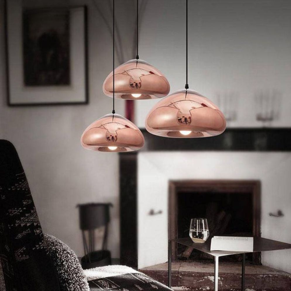 Suspension Sphérique Chromé et en Verre - Lumiine