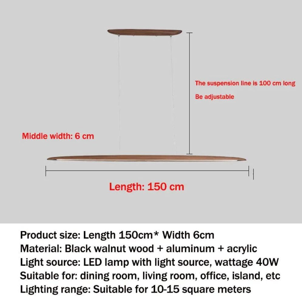 Suspension Table à Manger en Bois Américain Plusieurs Longueurs