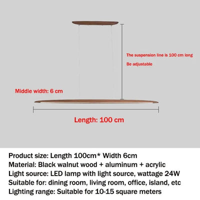 Suspension Table à Manger en Bois Américain Plusieurs Longueurs - Lumiine