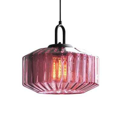 Suspension Vintage en Verre Coloré Lampen - Lumiine
