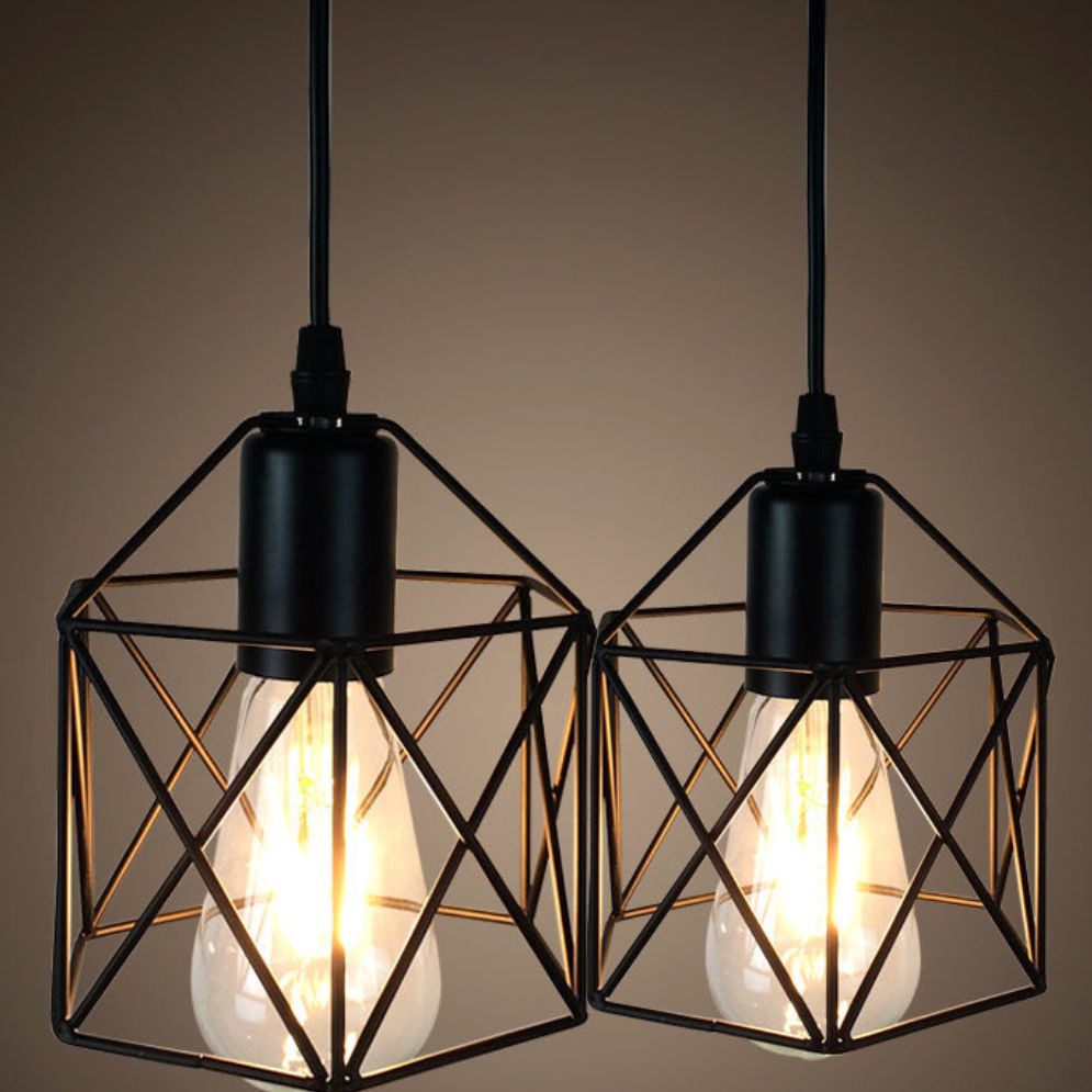 Suspension Vintage et Industrielle avec Cage