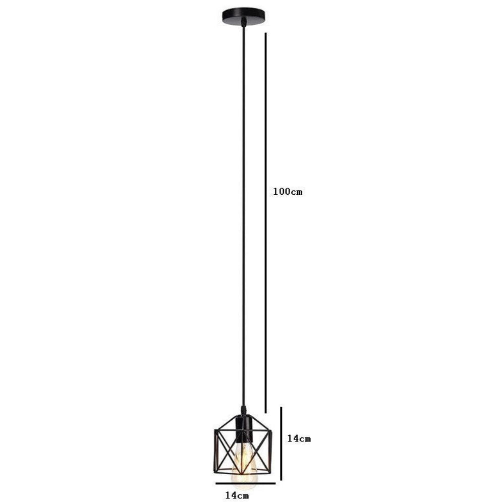 Suspension Vintage et Industrielle avec Cage