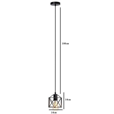 Suspension Vintage et Industrielle avec Cage