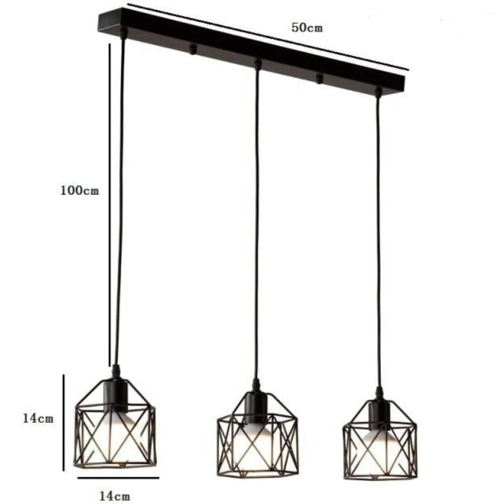 Suspension Vintage et Industrielle avec Cage