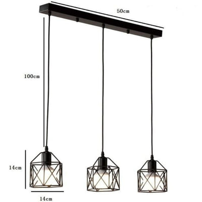 Suspension Vintage et Industrielle avec Cage