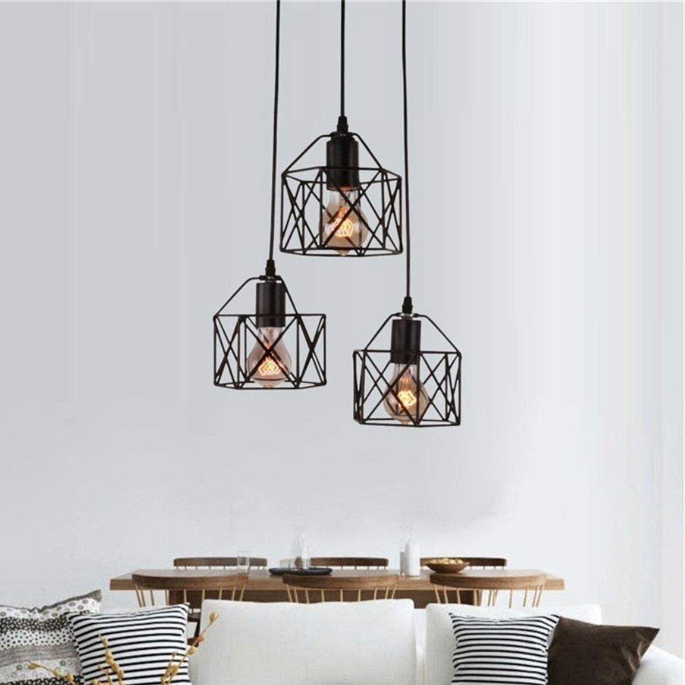Suspension Vintage et Industrielle avec Cage