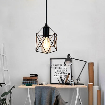 Suspension Vintage et Industrielle avec Cage
