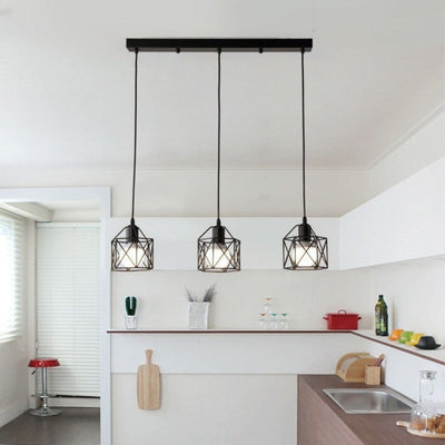 Suspension Vintage et Industrielle avec Cage