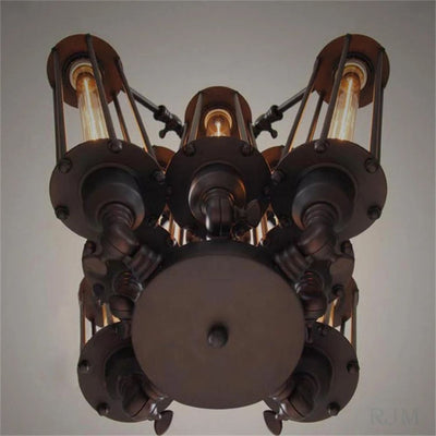 Suspension Vintage Loft Rétro E27 Industrielle Noire