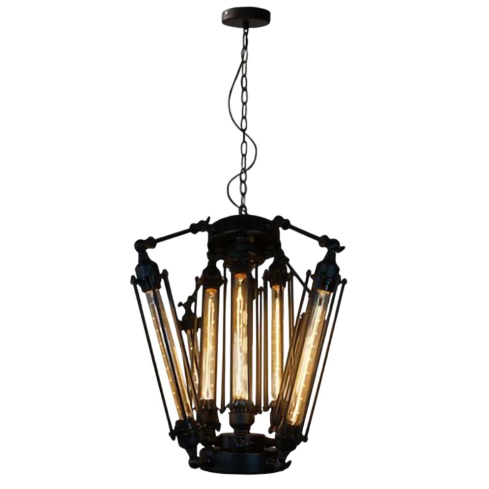 Suspension Vintage Loft Rétro E27 Industrielle Noire